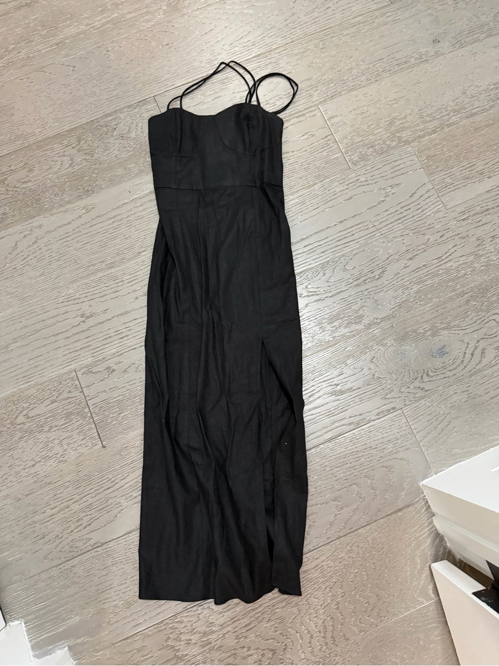 Black Spaghetti-Strap Zara Maxi Dress